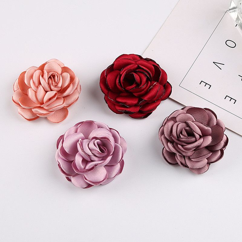 Acheter 55cm Pas Cher Fleur Mini Artificielle Tissu Heads Fleurs Rose Bricolage Scrapbooking Fausse Boule De Fleurs Kiss Pour Le Mariage Décoratif De