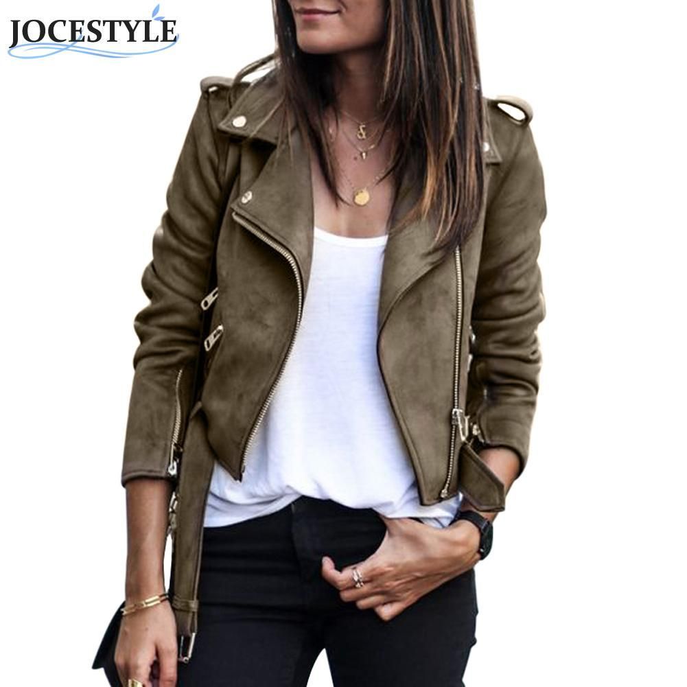 jaqueta feminina biker suede