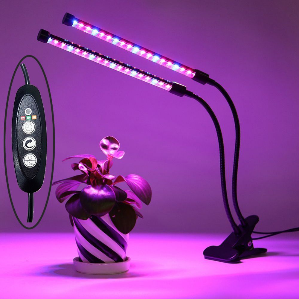 LED Grow Light 5/10/15/18/27W Plant Lamp Dual Three Head For Indoor