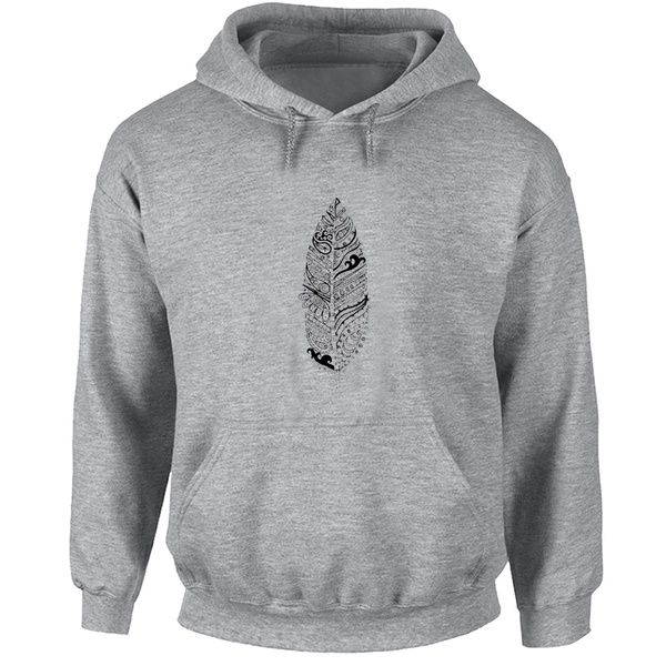 Compre IDzn Pena Branca Mandala Design Impresso Moletom Com Capuz Plana Esportes Ginásio Moletom Com Capuz Moletom Com Capuz Tops Pullover Tops Das Mulheres Dos Homens Da Menina Do Hoodie De Aftertheafterparty,