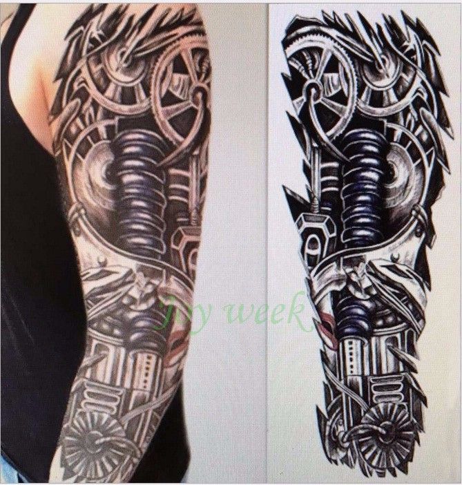 Grosshandel Wasserdicht Temporare Tattoo Aufkleber Voller Arm Grossen Schadel Old School Tatto Aufkleber Flash Tattoo Fake Tattoos Fur Manner Frauen Madchen 9 Von Beautys8 3 69 Auf De Dhgate Com Dhgate