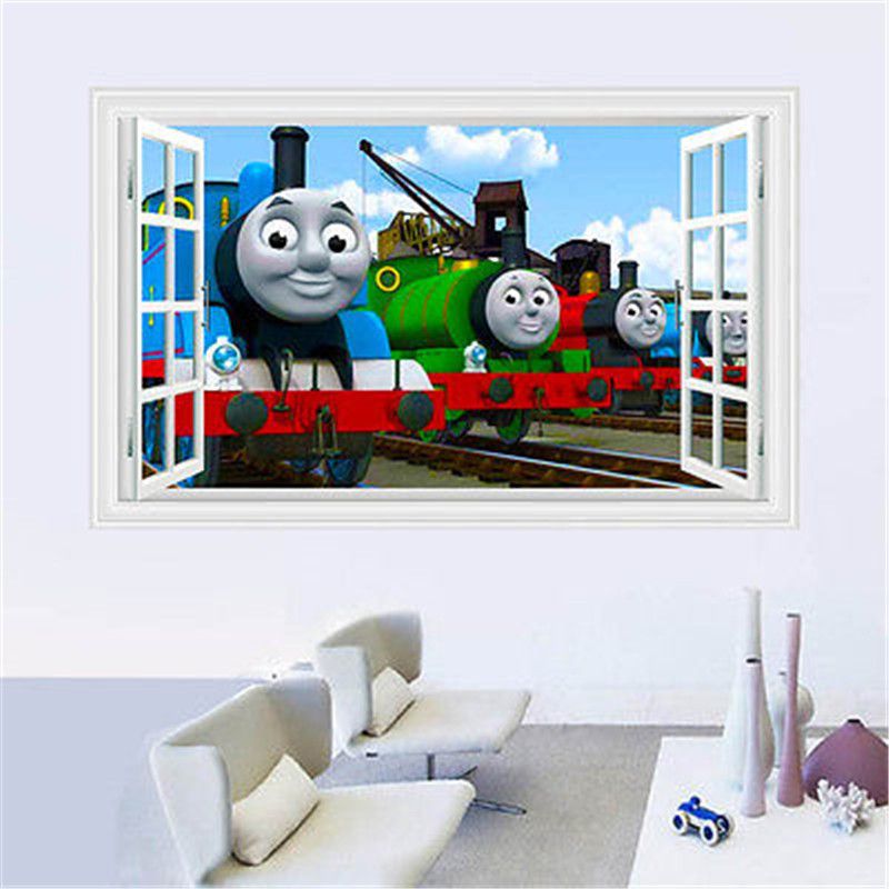 Cartoon Thomas 3d Window Wall Sticker Vinyl Art Decal Kids Baby Room Decor Large Decals For From Chairdesk - Thomas Wall Decals Cartoon Thomas 3d Window Wall Sticker Vinyl Art Decal Kids Baby Room Decor Large Decals For From Chairdesk - Thomas Wall Decals