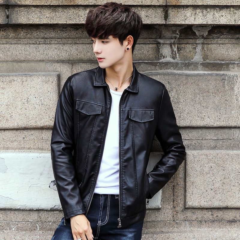 2019 Mens Leather Jacket Motorcycle Young Men Slim Fit Mens Leather Jacket Motorcycle Young Men Slim Fit Zipper Blazers For Boys Us Fashion Style 3xl