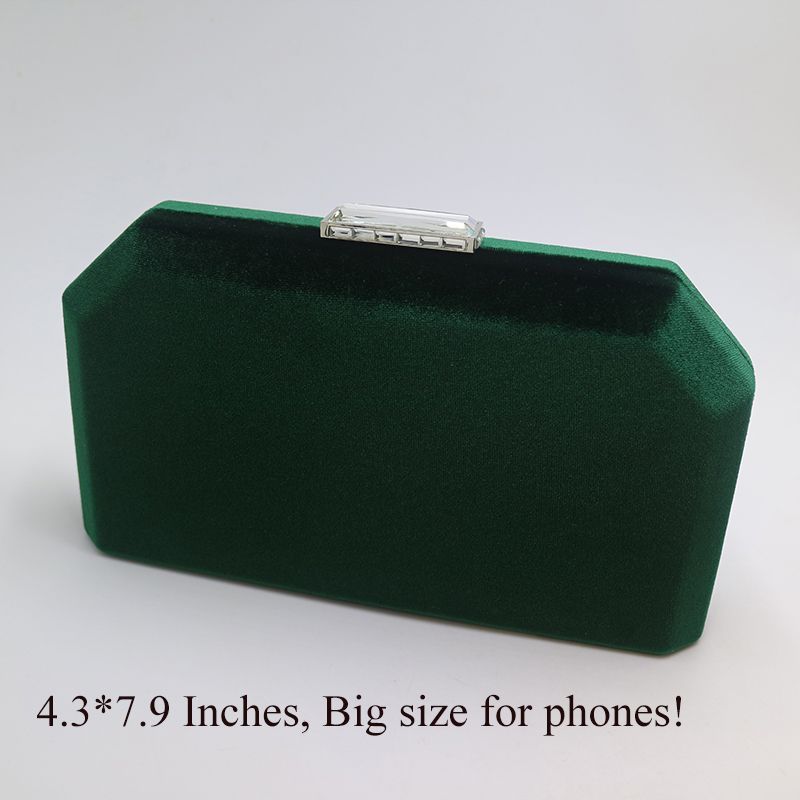 dark green evening bag