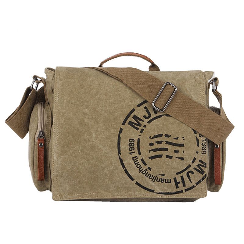 Men Retro Canvas Shoulder Bag Handbag Travelling Luggage Tote Bag Messenger Bag
