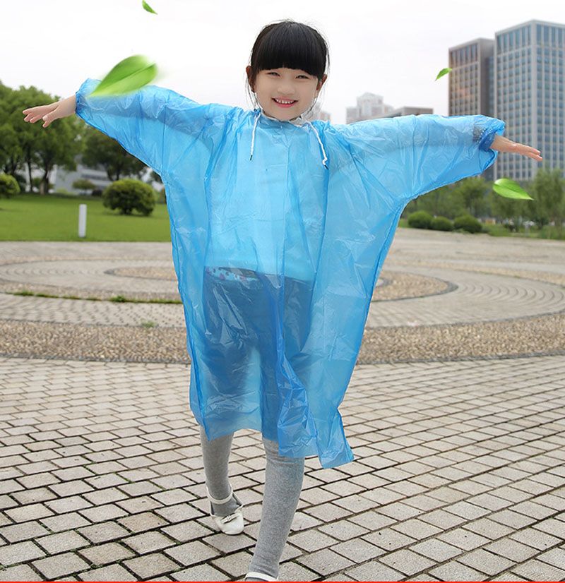 Children Raincoat Disposable PE Kid 