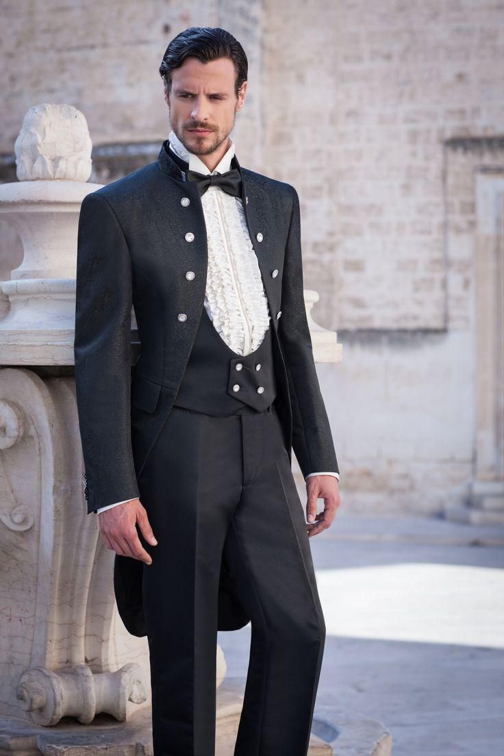 HOT New Design Vertical Collar Black Tailcoat Men Party ...