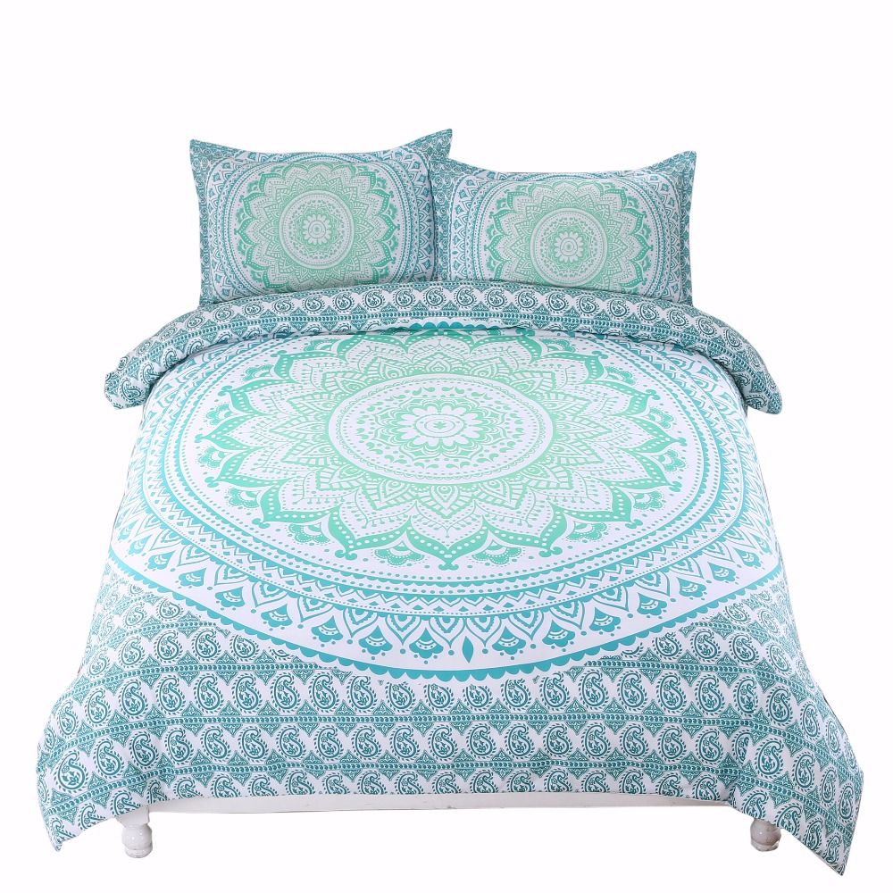 Ahsnme Luxurious Bohemian Bedding Set Gradient Changing Color