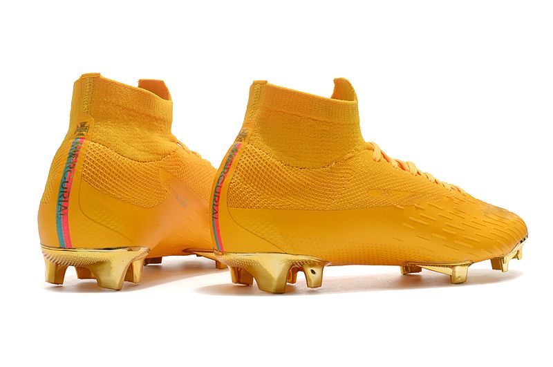 yellow soccer boots