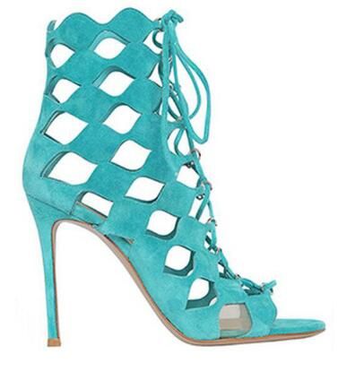 sky blue high heels