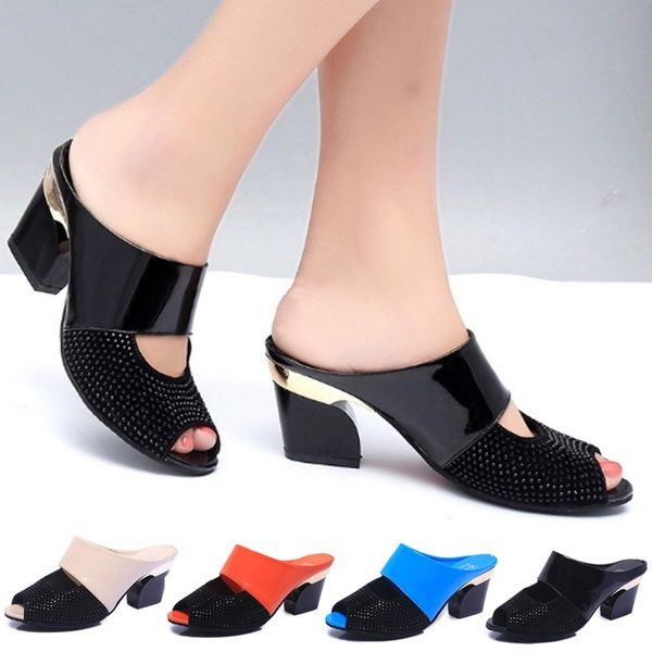 Unas Rhinestone Tacón De Pescado Del Yrmmmm Sexy Compre Zapatos Boca Sandalias Cuña Moda Con Zapatillas Mujeres Aamp;price; Resbaladizas 45AjRL