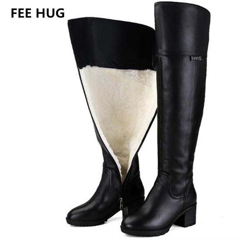 Botas largas de piel Clearance