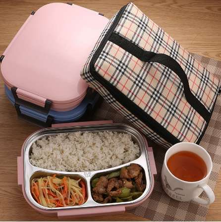 304 Stainless Steel Thermos Thermal Lunch Box Kid Adult Bento Boxs  Leakproof Japanese Style Food Container Portable