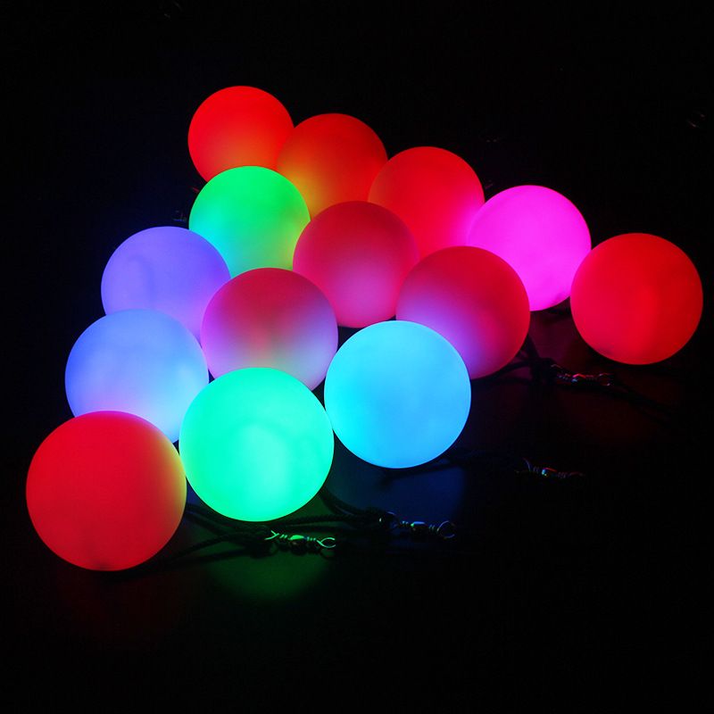 LED Multi-Color Glow soft POI Thrown Ball Light up For Belly Dance Hand Props
