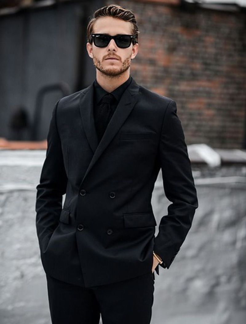 black single breasted jacket