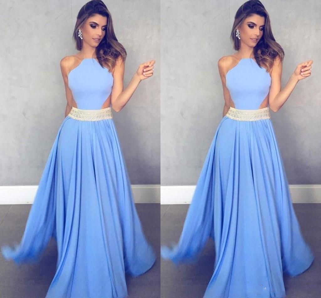 Acquista Abiti Lunghi Da Ballo Sexy Con Scollo A Balze Abiti Da Sera  Azzurri Con Abiti Celebrità Da Sera Abiti Da Sera Lunghi Su Misura A 80,16  € Dal Dress1950s | It.DHgate.Com