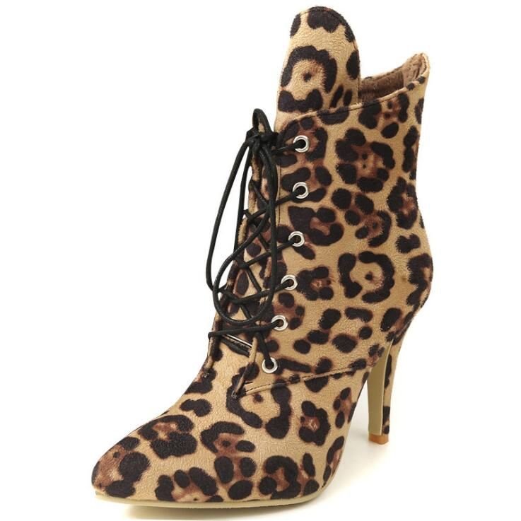 short leopard boots