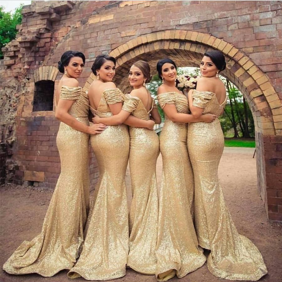 gold sequin bridesmaid