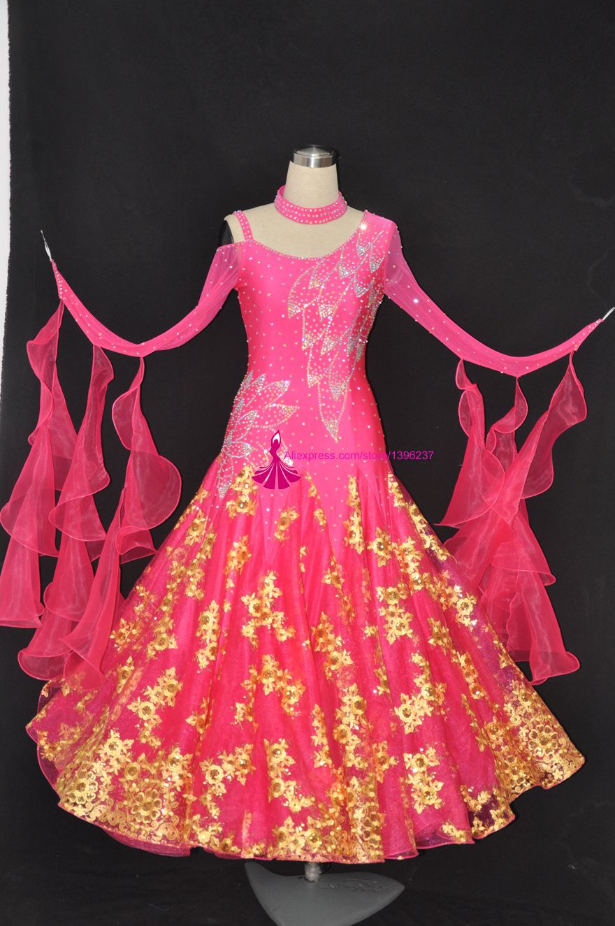 2019 Ballroom Competition Dance Dress Women High Quality Custom Made Long Sleeve Stage Standard Waltz Ballroom Dancing Dresses From Cocktailfashion