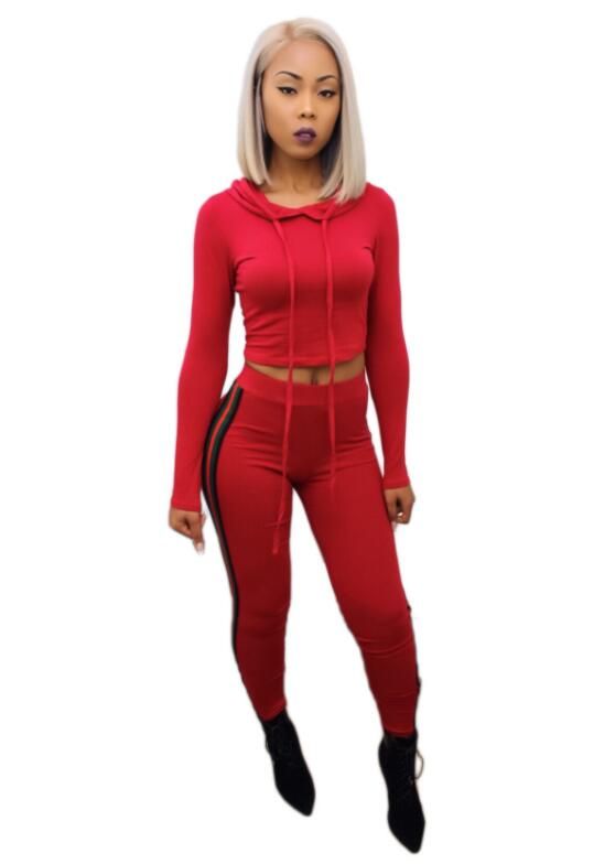 red womens sweatsuit