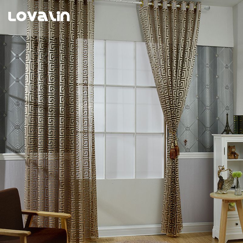 2019 Wholesale Modern Style Curtains Fashion Design Geometric