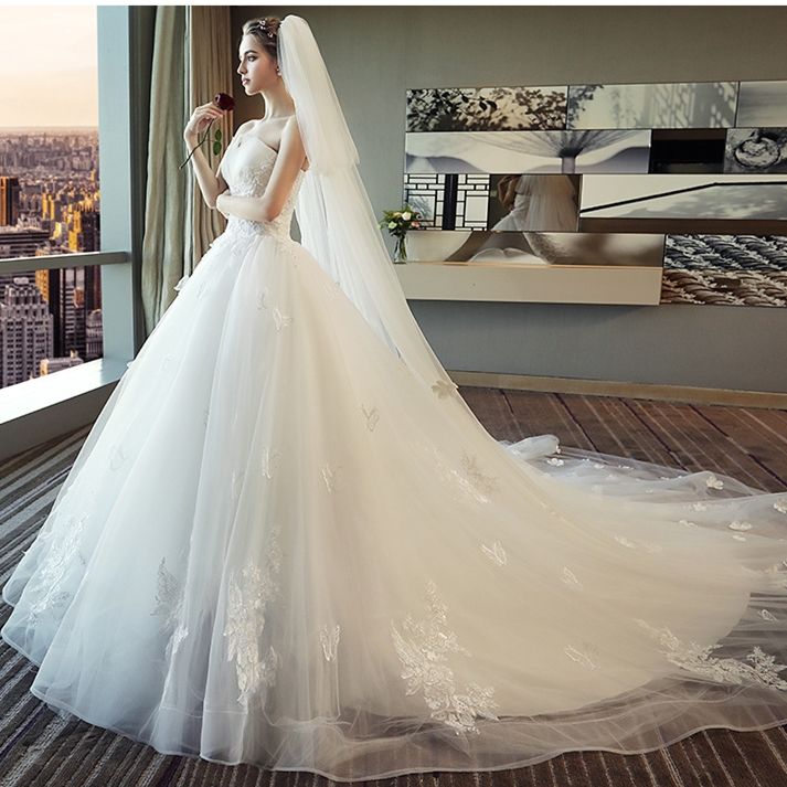 princesa vestidos de novia 2018 de boda de la novia de lujo barato vestido vestido