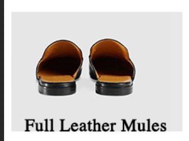 full Leather Slippers Mules