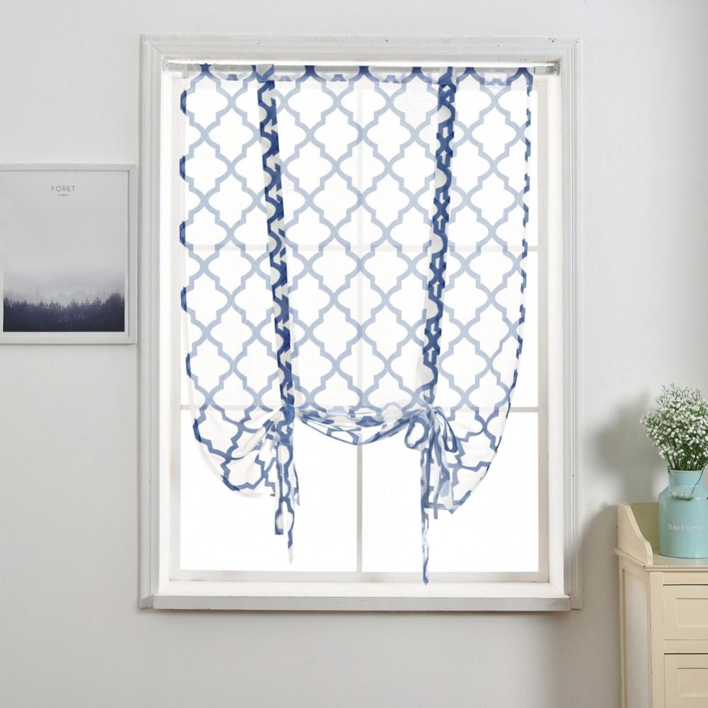 2019 Lozujoju Ready Made Balloon Short Curtain For Kitchen Door