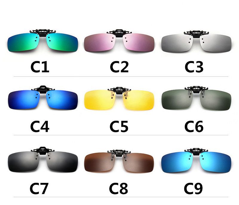 Nouveau Hommes//Femmes Polarisé Lentille UV400 conduite Clip-On Flip-Up lunettes de soleil Lunettes