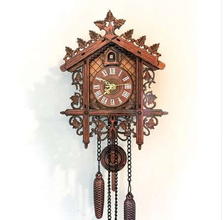 Satin Al 1 Adet Retro Vintage Duvar Saati Asili El Sanatlari Ahsap Guguklu Saat Ev Tarzi Oturma Odasi Ev Dekorasyon Icin Duvar Saatleri Tl227 76 Tr Dhgate Com