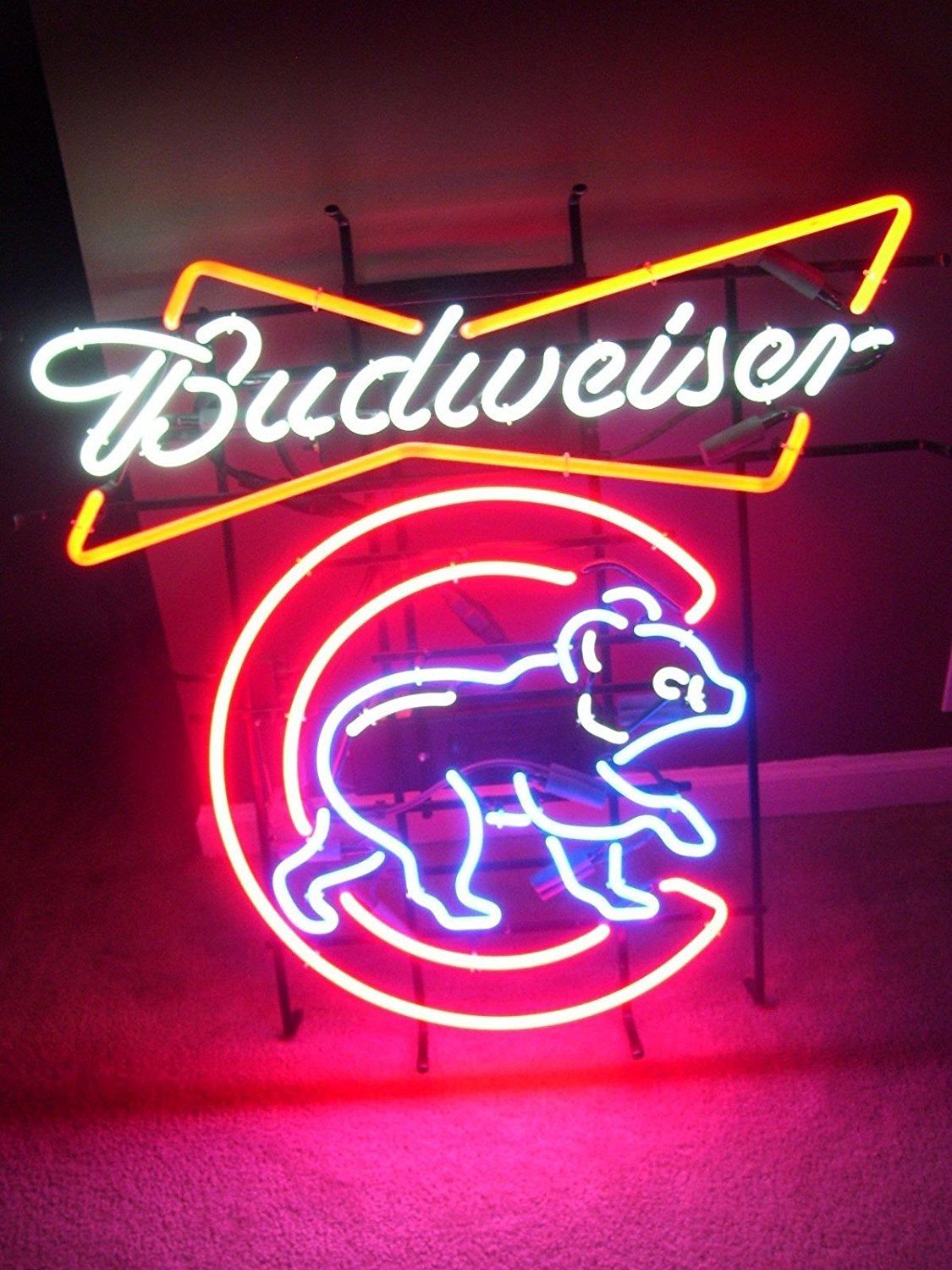 New Minnesota Vikings Budweiser Beer Bar Neon Light Sign 24"x20"