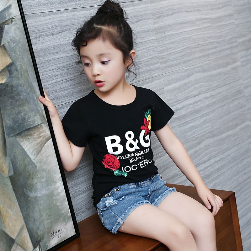 2020 Letter Tee Girls T Shirts Summer Sports Tops Girl Fashion