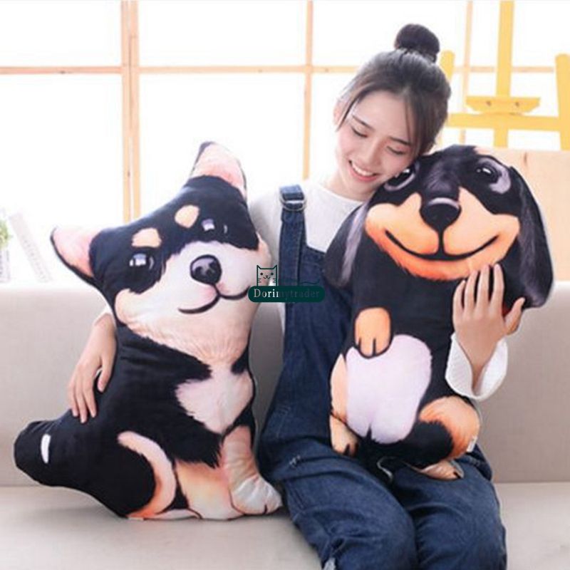 corgi plush pillow