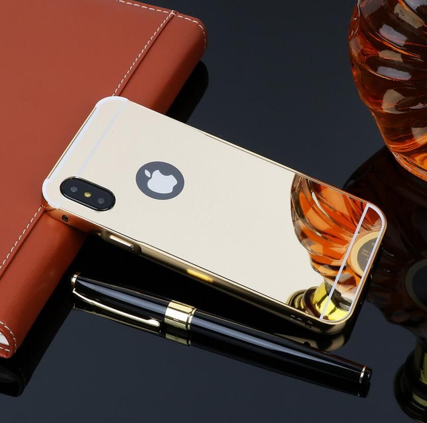 New Luxury Aluminum Metal Frame Case For IPhone 8 7 6s Plus Mirror