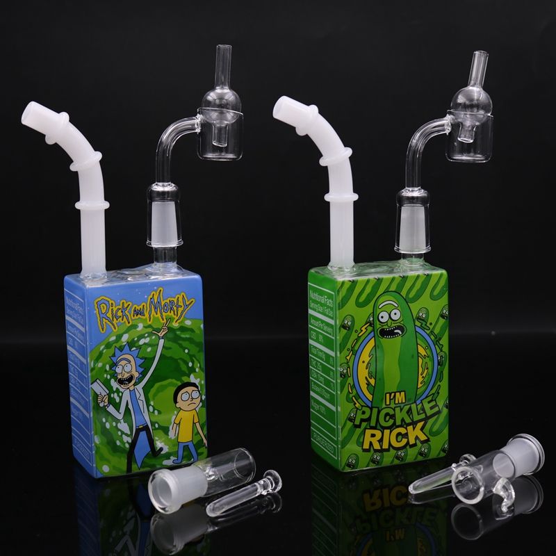 9 Tall Juice Box Dab Rigs 14mm Glass Bongs Pickle Water Pipe Straw Mouthpiece Bubbler Sci Rigs With Quartz Banger From Toperfect 13 22 Dhgate Com