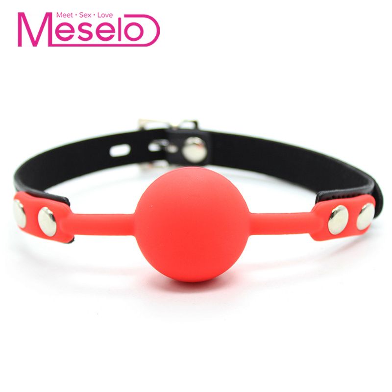 Meselo Bdsm Mouth Gags Bondage Harness Gag Ball Adult Toys Sex Game Silicone Ball Mouth Plug Gag