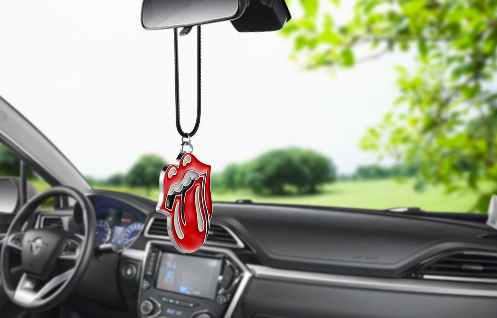 Car Pendant Jdm Metal Red Lip Tongue Hanging Ornament Fashion Rock