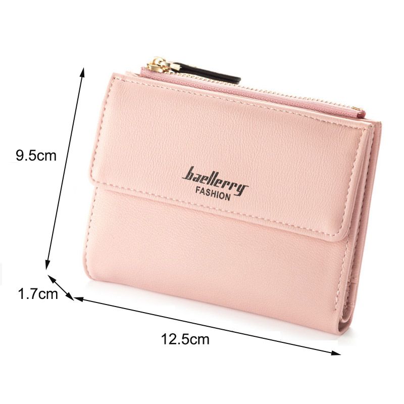 Cartera De Cuero Pu Moda Para Mujer Monedero Con Cremallera Cartera De Cuero Pu Moda Para Mujer Monedero Con Cremallera