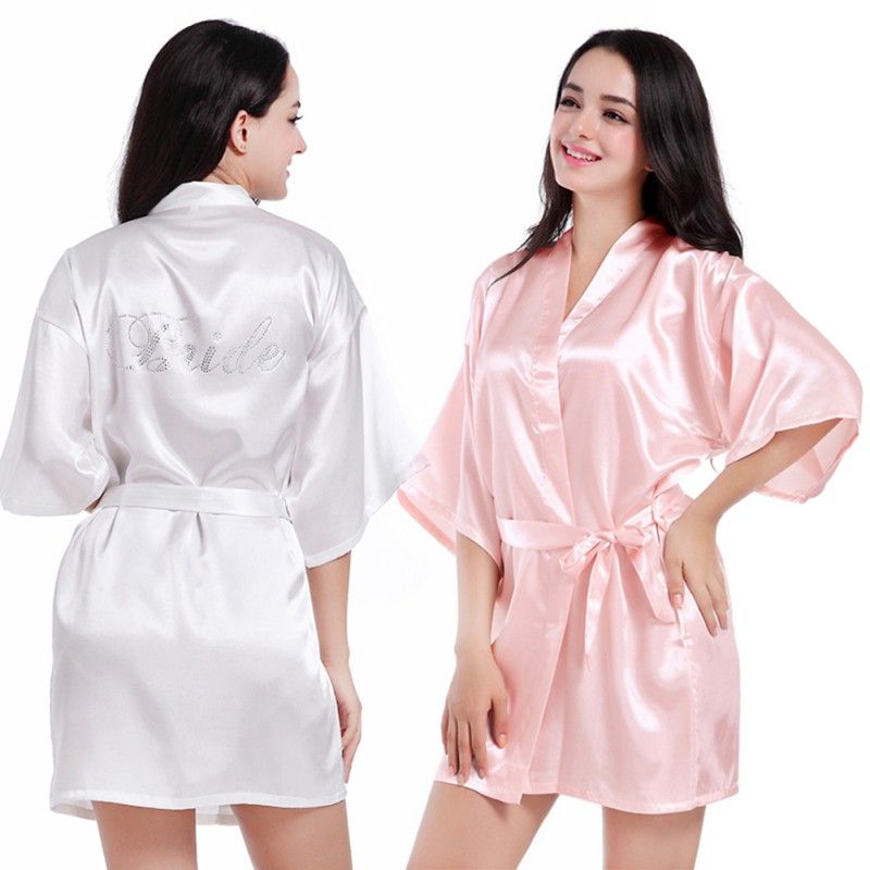 bride to be and bridesmaid robes