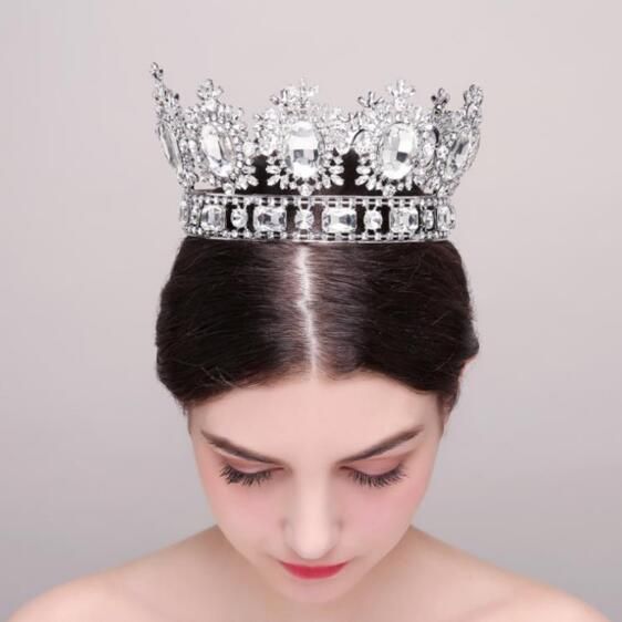 Acheter Baroque Grand Tiare Couronne Strass Cristal Petit Diademe
