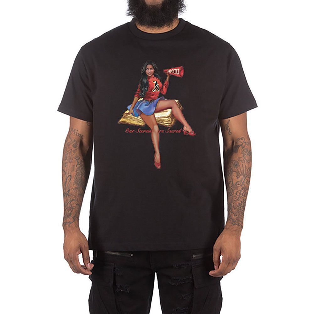 red and black akoo shirt