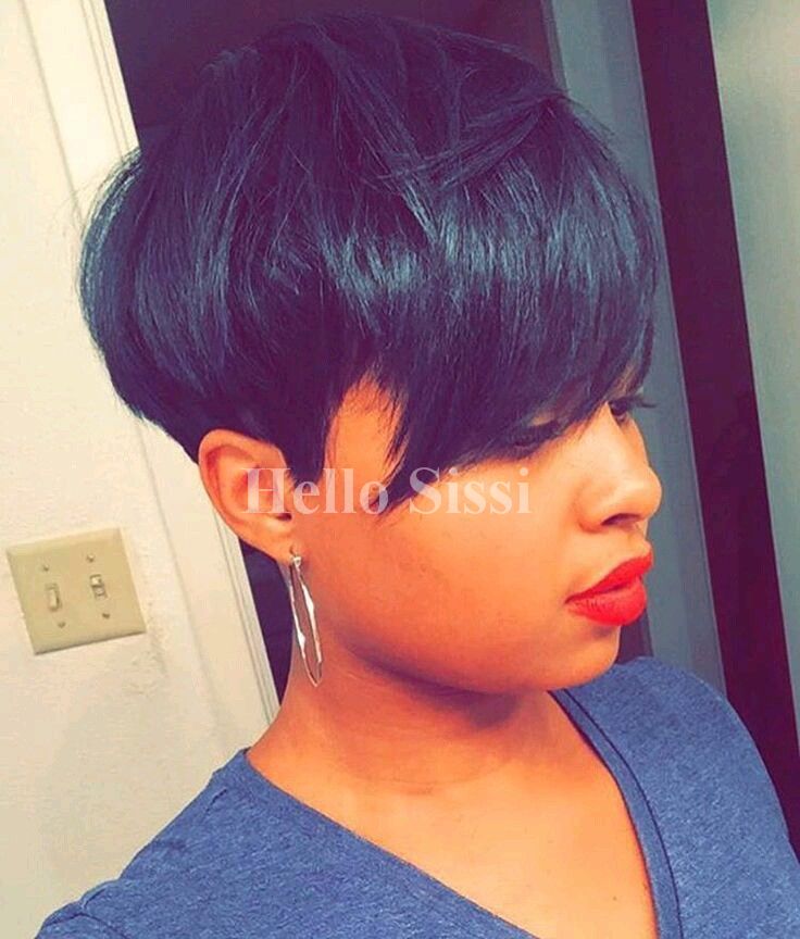 Natural Hair With Bangs Pixie Cut Extra Short Straight Wig For