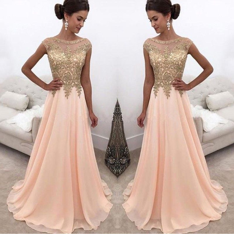 peach prom dresses 2018