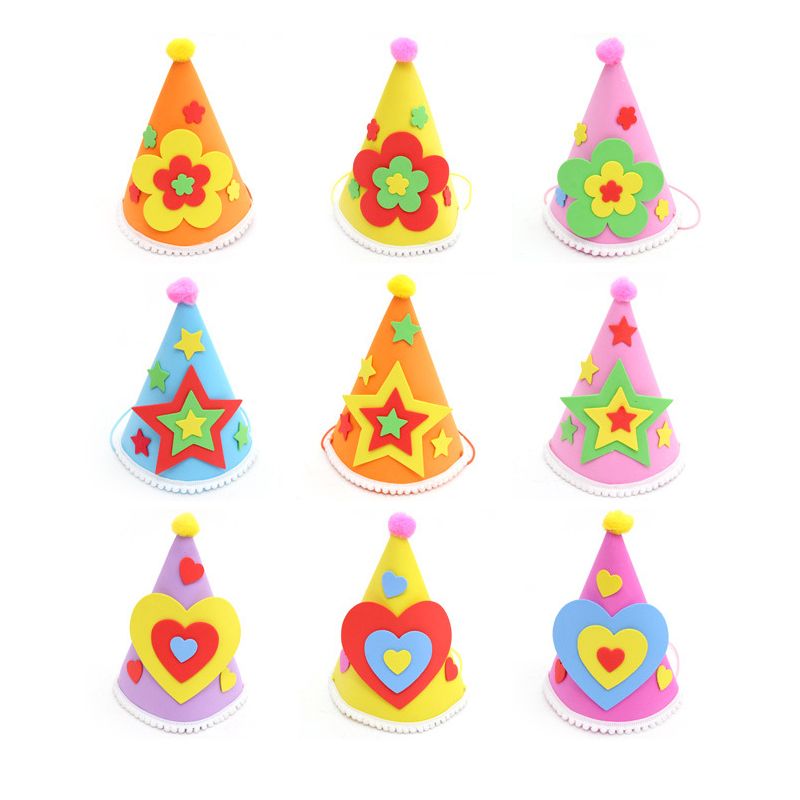 Reusable Eva Foam Hat Birthday Cap Decorations For Kids Adults Hat