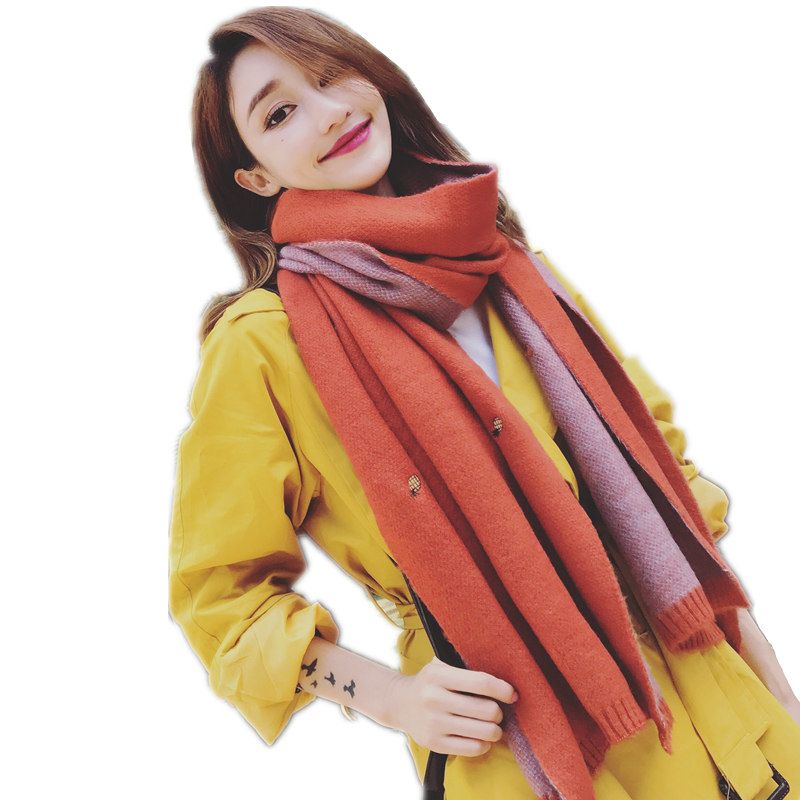 Women Fashion Embroidery Scarf Hijab Wrap Crochet Flower Soft Scarves Khaki