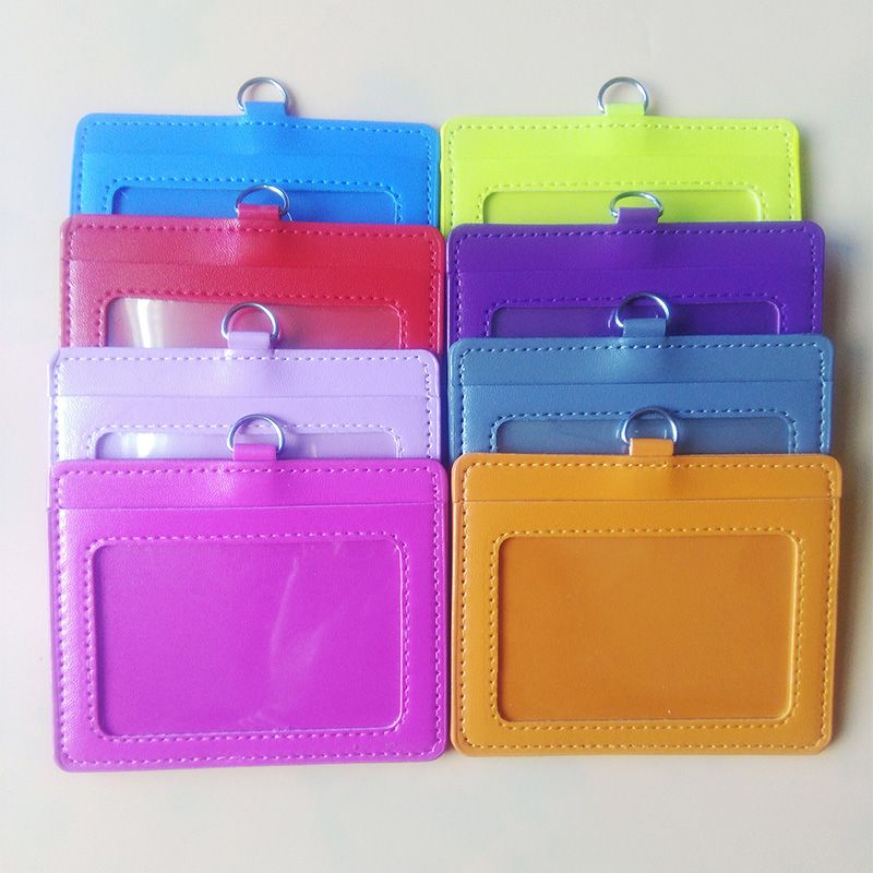 2020 Horizontal Pu Exhibition Cards Id Card Holder Name Tag Staff Business Badge Holder Office Supplies Stationery Lanyard Pouch 2insert Pockets From Hotpointltd 36 19 Dhgate Com