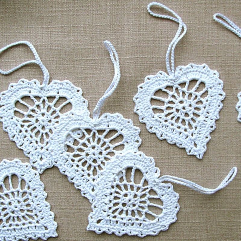 Acquista Bagattelle Fatte A Mano Alluncinetto Decorazioni Appese Albero Di Natale Ciondolo Ornamenti Natalizi Di 10 Cuori Sd010 A 5 5 Dal Sd Crochet Dhgate Com