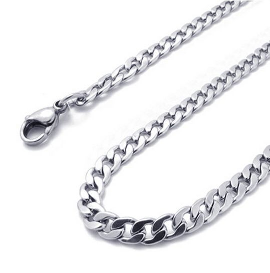 Acier inoxydable Collier hommes//femmes 24/"6mm Argent Largeur chaîne serpent Lien Bijoux