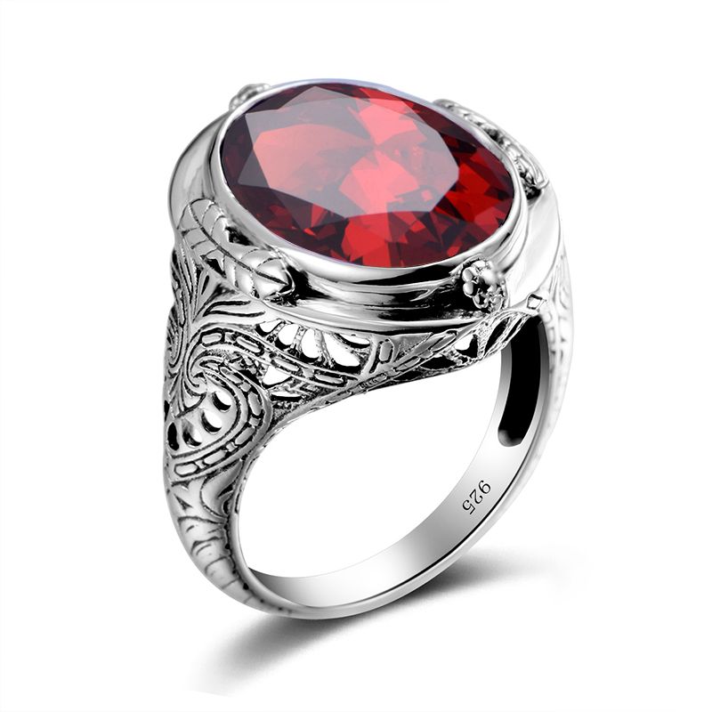 Grosshandel 925 Sterling Silber Ring Vintage Geschnitzte Blume Erstellt Rubin Cz Aquamarin Edelstein Manner Cocktail Finger Ring Edlen Schmuck Y1892704 Von Tao03 15 46 Auf De Dhgate Com Dhgate
