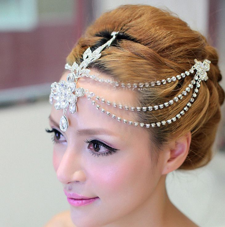 2018 Bridal Crown Flower Bride Hair Jewelry Crystal Tiara Princess